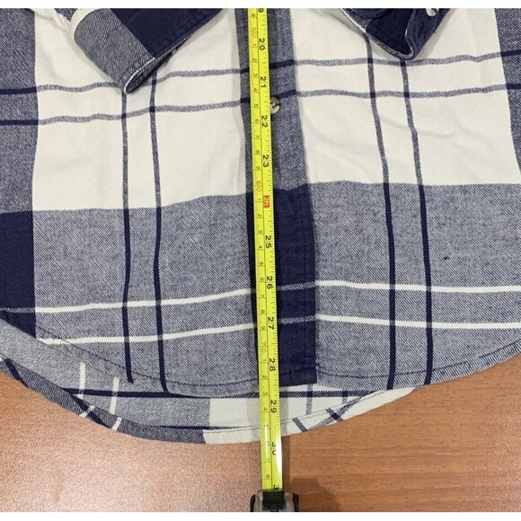 Eddie Bauer Shirt Mens Medium Blue Plaid Flannel Vintage Mckinley Cloth READ - Picture 6 of 8